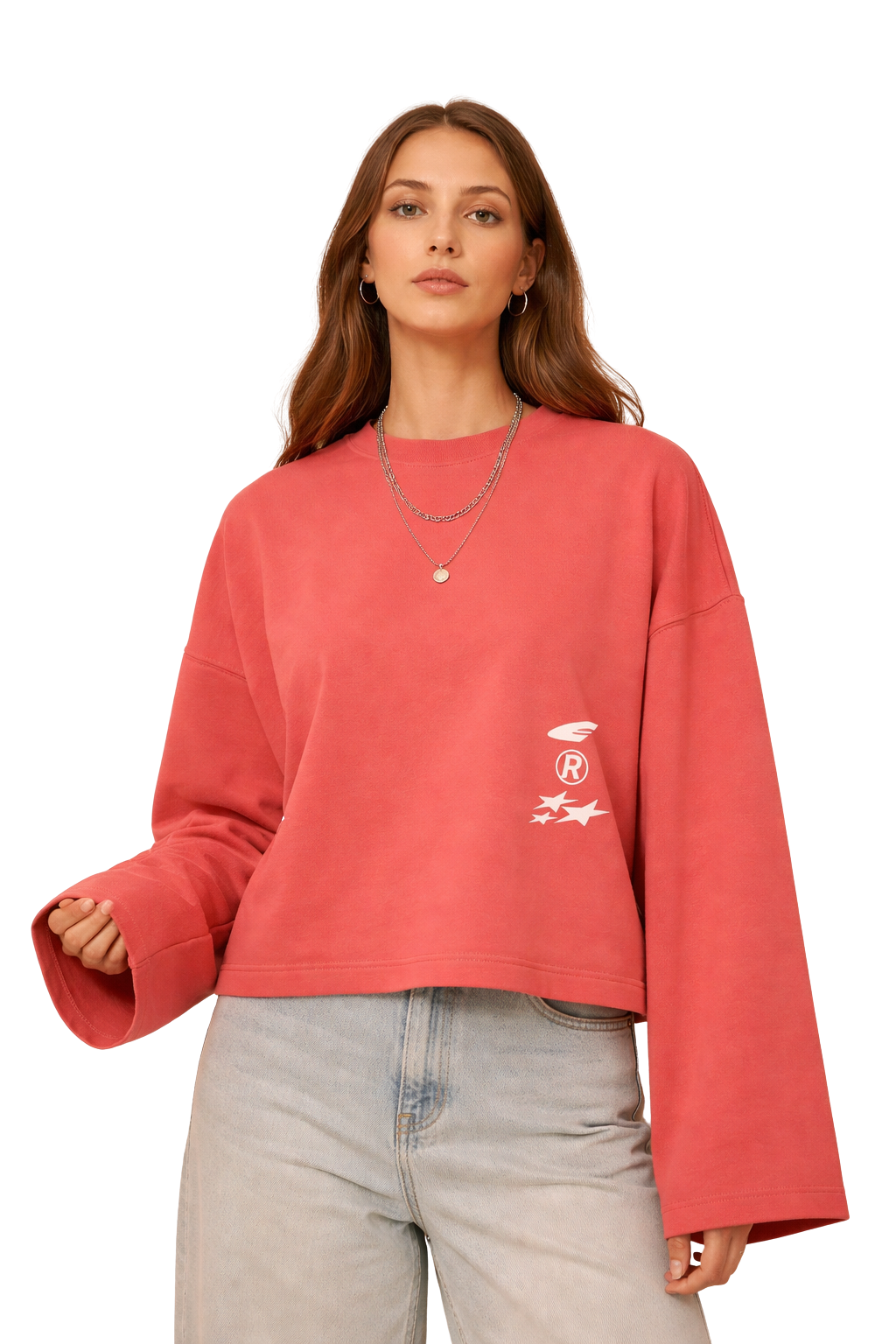 Coral Graphic Sweatshirt Urban Vibes | Digora & Fitch