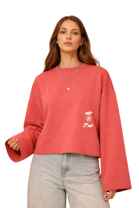 Coral Graphic Sweatshirt Urban Vibes | Digora & Fitch